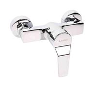 Cofan Mitigeur de douche avec finition chromée, avec cartouche céramique de 40 mm, excentriques et garnitures, robinetterie en laiton
