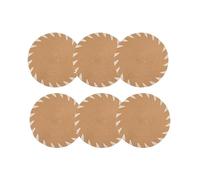 Cofan Pack de 6 sets de table individuels | Sous-plats ronds | Couleur : beige et blanc | Sets de table avec des détails décoratifs | Diamètre : 38 cm
