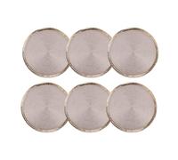 Cofan Pack de 6 sets de table individuels | Sous-plats ronds | Couleur : doré | Sets de table avec des franges décoratives | Diamètre : 38 cm