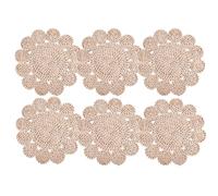 Cofan Pack de 6 sous-plats ronds tressés | Fibres naturelles | Sets de table individuels | Diamètre : 35 cm