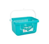 Cofan Panier à pinces à linge vert citron ou bleu turquoise, léger et résistant, avec crochet, dimensions : 27 x 21 x 14 cm (bleu turquoise, 27 x 21 x 14 cm)