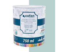 Cofan Peinture à la craie | Chalk paint | Finition effet craie | Convient pour la restauration et la décoration de meubles | Capacité : 750 ml | Couleur bleu ciel