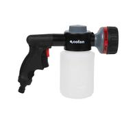 Cofan Pistolet d'arrosage multifonction avec 6 positions et un réservoir distributeur de savon de 500 ml | Parfait pour le jardinage et le nettoyage