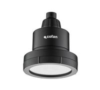 Cofan Pommeau de douche rond avec finition noire | Pommeau de douche à haute pression avec filtre à 15 niveaux | Rotation à 360° | Économie d'eau | Installation facile | Dimensions : 11,5 x 13,5 cm