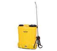 Cofan Pulvérisateur électrique professionnel de 12 litres, batterie au lithium 12 V, lance en acier inoxydable, 4 buses incluses (jaune, 12 litres, pulvérisateur arrière)