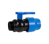 Cofan Raccord vanne à boisseau sphérique | Filetage mâle PP PN16 | Dimensions : 63 x 2"