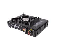 Cofan Réchaud à gaz portable | Buse universelle | Allumage piézo | Convient pour pique-nique, camping, extérieur | Compatible avec butane 220 g et GPL