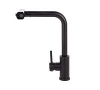Cofan Robinet de cuisine extensible noir avec 3 fonctions et rotation à 360° | Matériau : acier inoxydable 304 | Cartouche céramique Ø35 mm | Robinet mitigeur noir