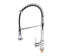 Cofan Robinet de cuisine mitigeur avec pulvérisateur | Corps en laiton | Rotation 360° | 2 modes de pulvérisation | Finition chromée | Dimensions : Ø5 x 48 x 22 cm