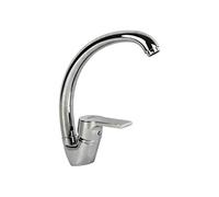 Cofan Robinet pour Évier Mitigeur | Bec Haut en C | Modèle Ross | Fabriqué en Laiton | Dimensions 23 x 25 x 4 cm