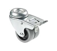 Cofan Roulette double en polypropylène avec trou traversant de 12 mm et frein | Diamètre de 50 mm | Pour des poids de jusqu'à 70 kg