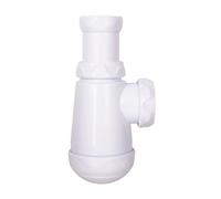 Cofan Siphon bouteille courte extensible 15-75 mm pour lavabo, sortie horizontale réglable Ø32-40 mm, raccord 1 1/4"