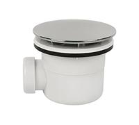 Cofan Valve Siphonique pour Receveur de Douche | Dimensions : Ø60 ou Ø90 | Sortie de Ø40 mm | Joint Conique Réducteur de Ø32 mm | Enjoliveur Chromé