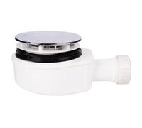Cofan Vanne siphonique extra-plate pour receveur de douche, sortie horizontale de Ø32-40 mm, bonde avec garniture chromée et siphon amovible, haute capacité de débit 24 l/min