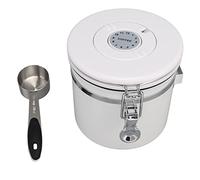 COFED COFETRER, 304 Conteneur de café étanche en Acier Inoxydable avec Scoop de Rangement Alimentaire Conteneur de Rangement pour Terrain café, Grains, thé, (Blanc (Injection de