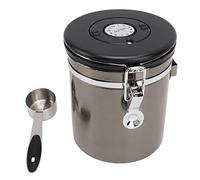 COFED COFETRER, 304 Conteneur de café étanche en Acier Inoxydable avec Scoop de Rangement Alimentaire Conteneur de Rangement pour Terrain café, Grains, thé, (Noir (plaqué à