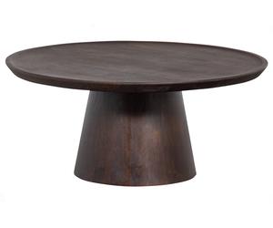 COFFEE A GOGO - Table de salon en noyer D 90 Marron foncé