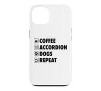 Coffee Accordéon Dogs Repeat Life Simple Basic Icônes Coque pour iPhone 13