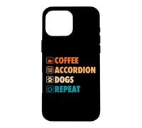Coffee Accordéon Dogs Repeat Life Simple Basic Icônes Coque pour iPhone 16 Pro Max