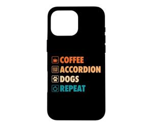 Coffee Accordéon Dogs Repeat Life Simple Basic Icônes Coque pour iPhone 16 Pro Max