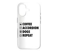 Coffee Accordéon Dogs Repeat Life Simple Basic Icônes Coque pour iPhone 17