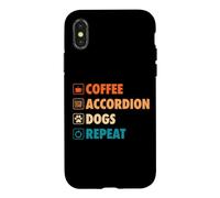 Coffee Accordéon Dogs Repeat Life Simple Basic Icônes Coque pour iPhone X/XS