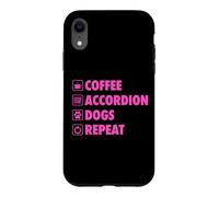 Coffee Accordéon Dogs Repeat Life Simple Basic Icônes Coque pour iPhone XR