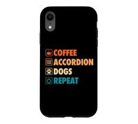 Coffee Accordéon Dogs Repeat Life Simple Basic Icônes Coque pour iPhone XR