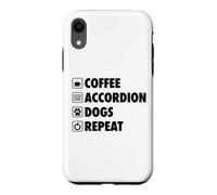 Coffee Accordéon Dogs Repeat Life Simple Basic Icônes Coque pour iPhone XR