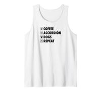 Coffee Accordéon Dogs Repeat Life Simple Basic Icônes Débardeur