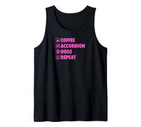 Coffee Accordéon Dogs Repeat Life Simple Basic Icônes Débardeur