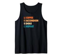 Coffee Accordéon Dogs Repeat Life Simple Basic Icônes Débardeur