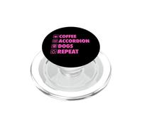 Coffee Accordéon Dogs Repeat Life Simple Basic Icônes PopSockets PopGrip pour MagSafe