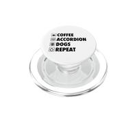 Coffee Accordéon Dogs Repeat Life Simple Basic Icônes PopSockets PopGrip pour MagSafe