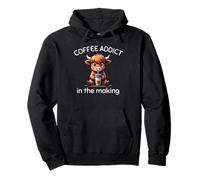 Coffee Addict in The Making Baby Highland Cow Caféine Fun Sweat à Capuche