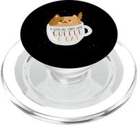 Coffee and Cat - Commencez Votre journée avec Cat and Coffee PopSockets PopGrip pour MagSafe