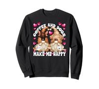 Coffee and Dogs Saying for Dog Mom and Dad Funny Gnomes Sweatshirt