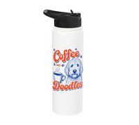 Coffee and Doodles Doodle Mom Dad Coffee Lover Stainless Steel Insulated Water Bottle