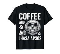 Coffee and Lhassa Apsos Funny Lhassa Apso T-Shirt Graphique avec Valeur