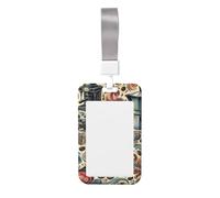 Coffee-Art-Dream Porte-badge vertical ABS avec film transparent