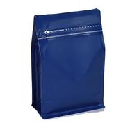 Coffee Bags With Valve 50pcs sac d'emballage de poudre de protéine de grains de café vert clair mat avec Valve d'air sacs de stockage de noix de thé de papier d'aluminium(Navy blue,500g with valve)