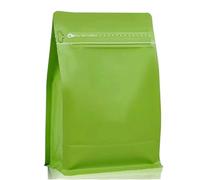 Coffee Bags With Valve 50pcs sac d'emballage de poudre de protéine de grains de café vert clair mat avec Valve d'air sacs de stockage de noix de thé de papier d'aluminium(Light green,500g with valve)
