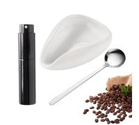 Coffee Bean Dosing Cup, Spray Bottle Set, Precision Measuring Vessel, Anti-Static Design, Easy Transfer Tray, Compact Tool, for Coffee Lovers, Women, Men, 3.94x3.15x1.38 inches
