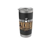 Coffee Before Aikido Art martial Lover Aikido Fighter Gobelet isotherme en acier inoxydable double paroi