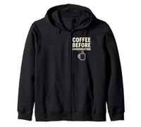 Coffee Before Conversation Morning Routine Humour Design Sweat à Capuche