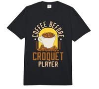 Coffee Before Croquet Master Coffee Lover Joueur de Croquet Comfort Colors Adult Heavyweight T-Shirt
