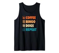 Coffee Bingo Dogs Repeat Life Simple Basic Icônes Débardeur