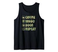 Coffee Bingo Dogs Repeat Life Simple Basic Icônes Débardeur