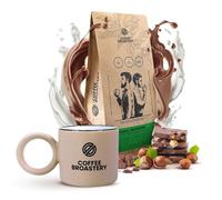 Coffee Broastery Brazil Mogiana Premium 1 kg - Café en Grains 1 kg, Arôme Équilibré avec Notes de Chocolat et Noisette + Tasse en Céramique Élégante - Coffret Café de Haute Qualité pour Dégustation