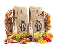 Coffee Broastery Set de Grains de Café Fraîchement Torréfiés 2x1kg- Café Artisanal de Haute Qualité, Arabica Pure Origine, Arôme Intense et Saveur Unique - Coffret Cadeau pour Amateur de Café Noir